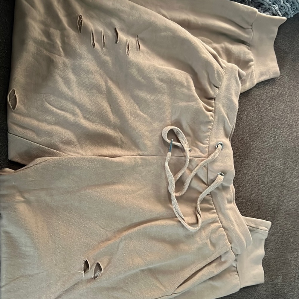 deconstructed light weight joggers